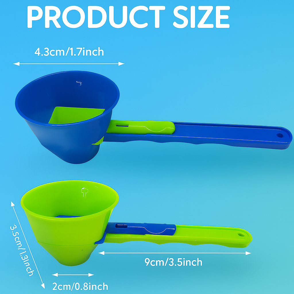 Slide Scoop Measuring Funnel- 2Pcs