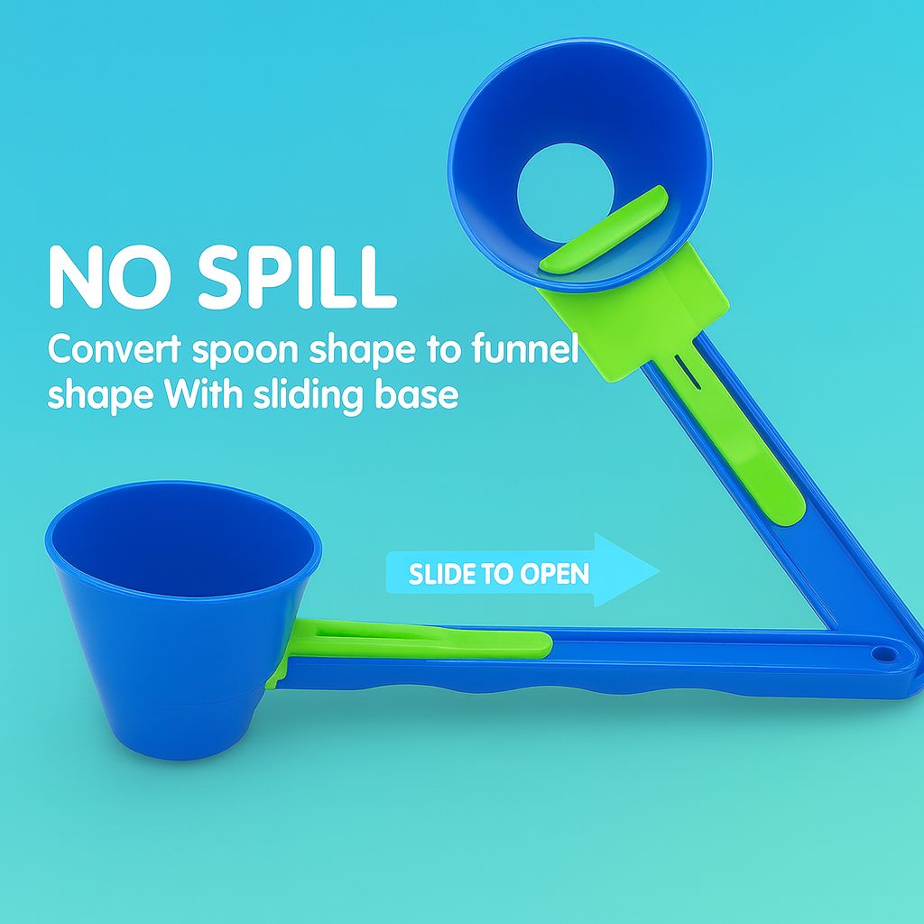 Slide Scoop Measuring Funnel- 2Pcs